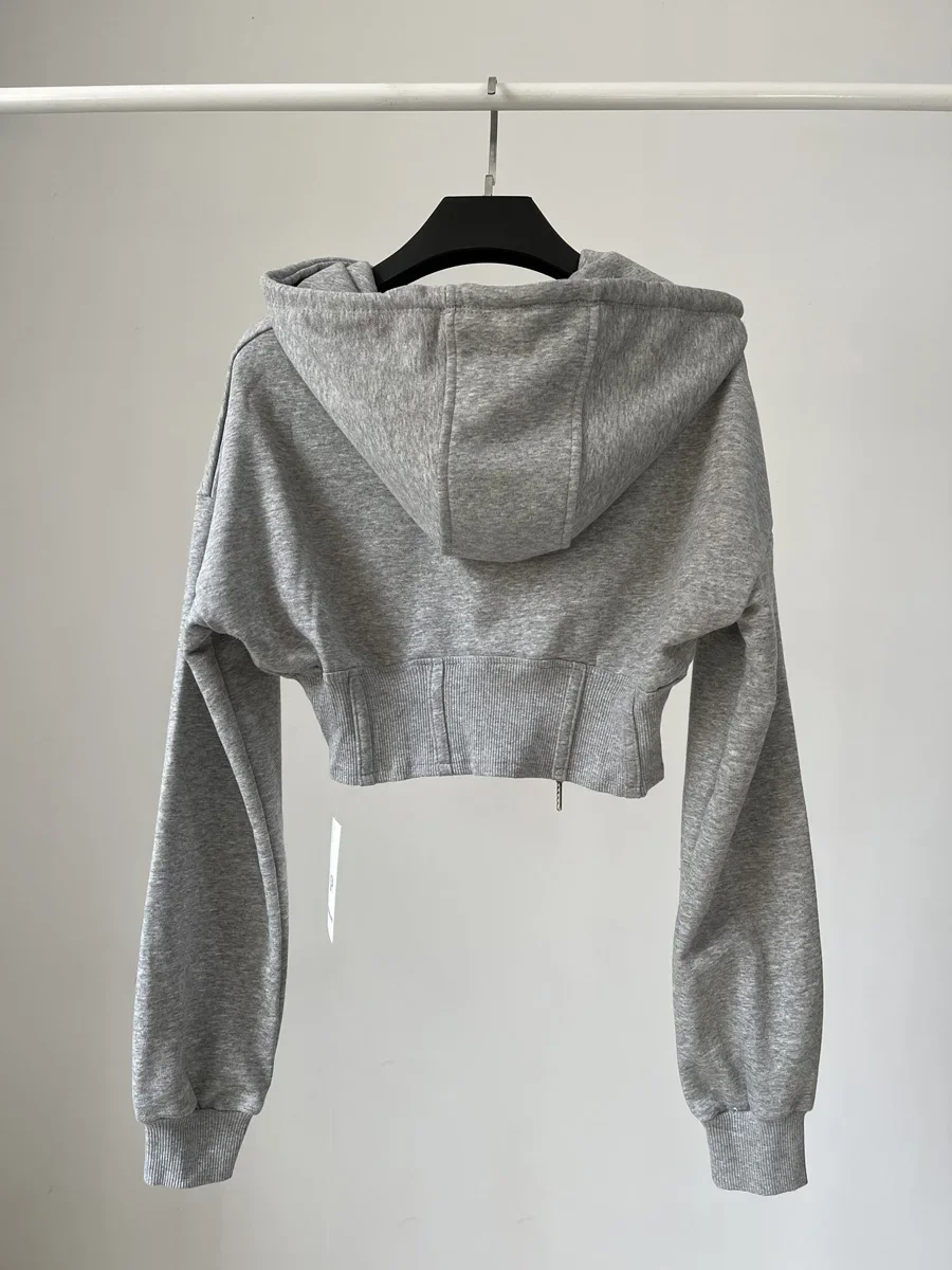 Tops de corte para mulheres, c - Women'S Fashion Zip Up Hoodies avaliação e preço